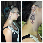 Tattoos - Hogwarts Letter on Neck. Instagram @michaelbalesart - 123570